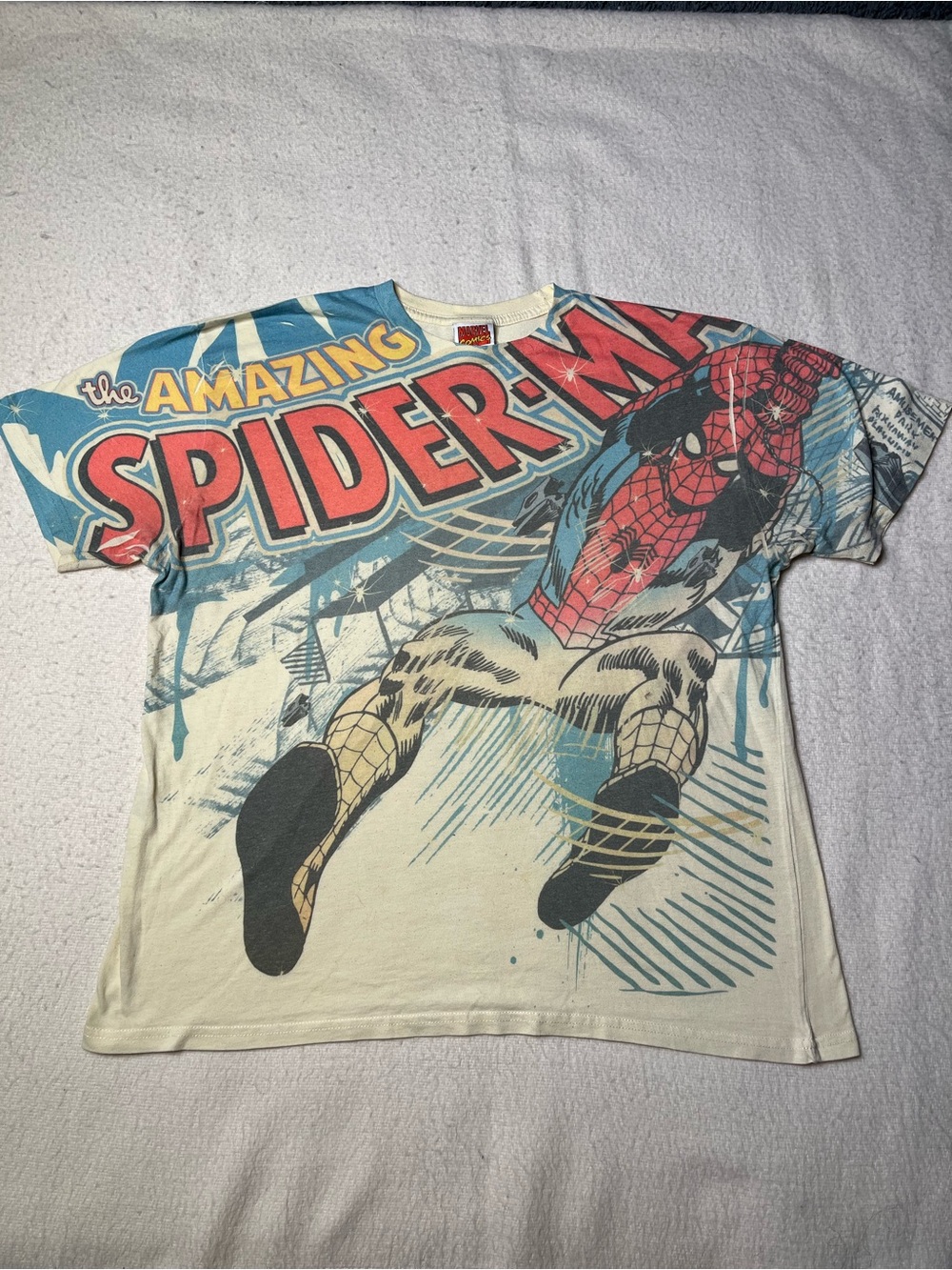 2009 Marvel Comics Amazing Spiderman Movie Print T Shirt Mens XL Vintage Y2K 00s